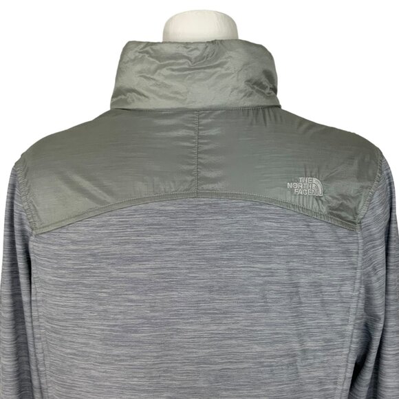 The North Face Pseudio Puffer Jacket XL Gray Thumb Holes Zip Up Hiking NF00CC9L - Picture 10 of 13